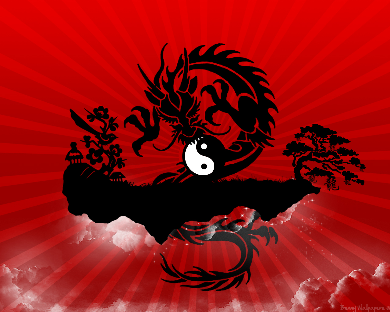 Detail Yin Yang Dragon Wallpaper Nomer 8