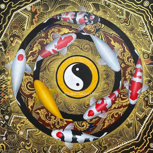 Detail Yin Yang Fish Painting Nomer 21