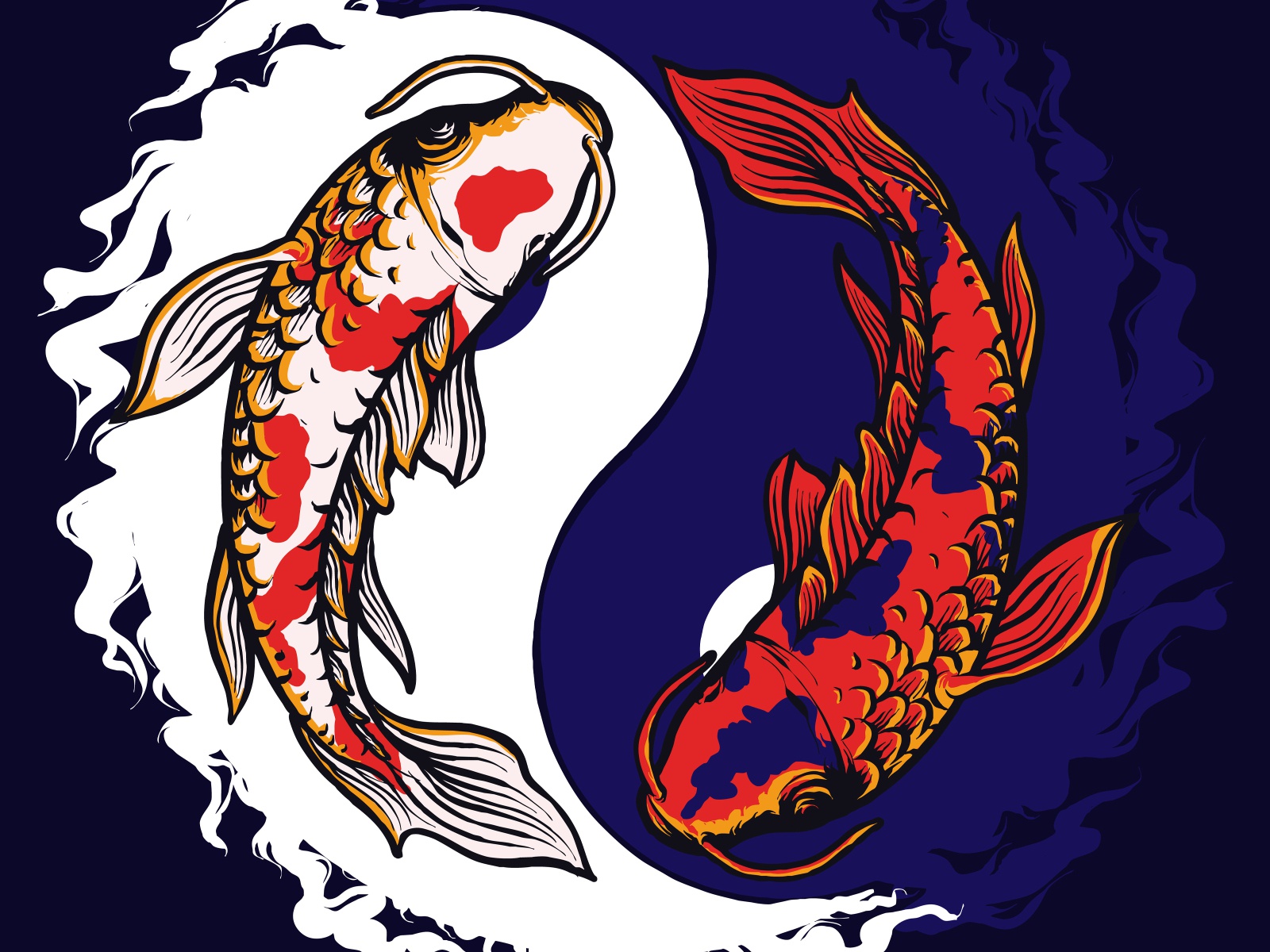 Detail Yin Yang Ikan Koi Nomer 20