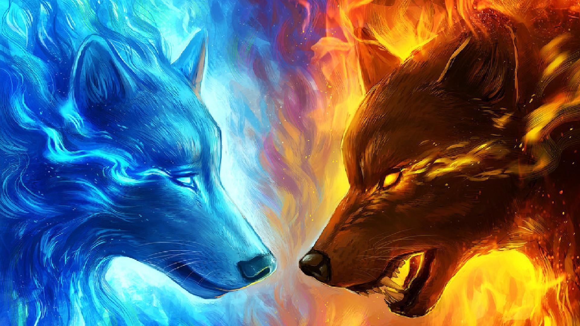 Detail Yin Yang Wolf Wallpaper Nomer 26