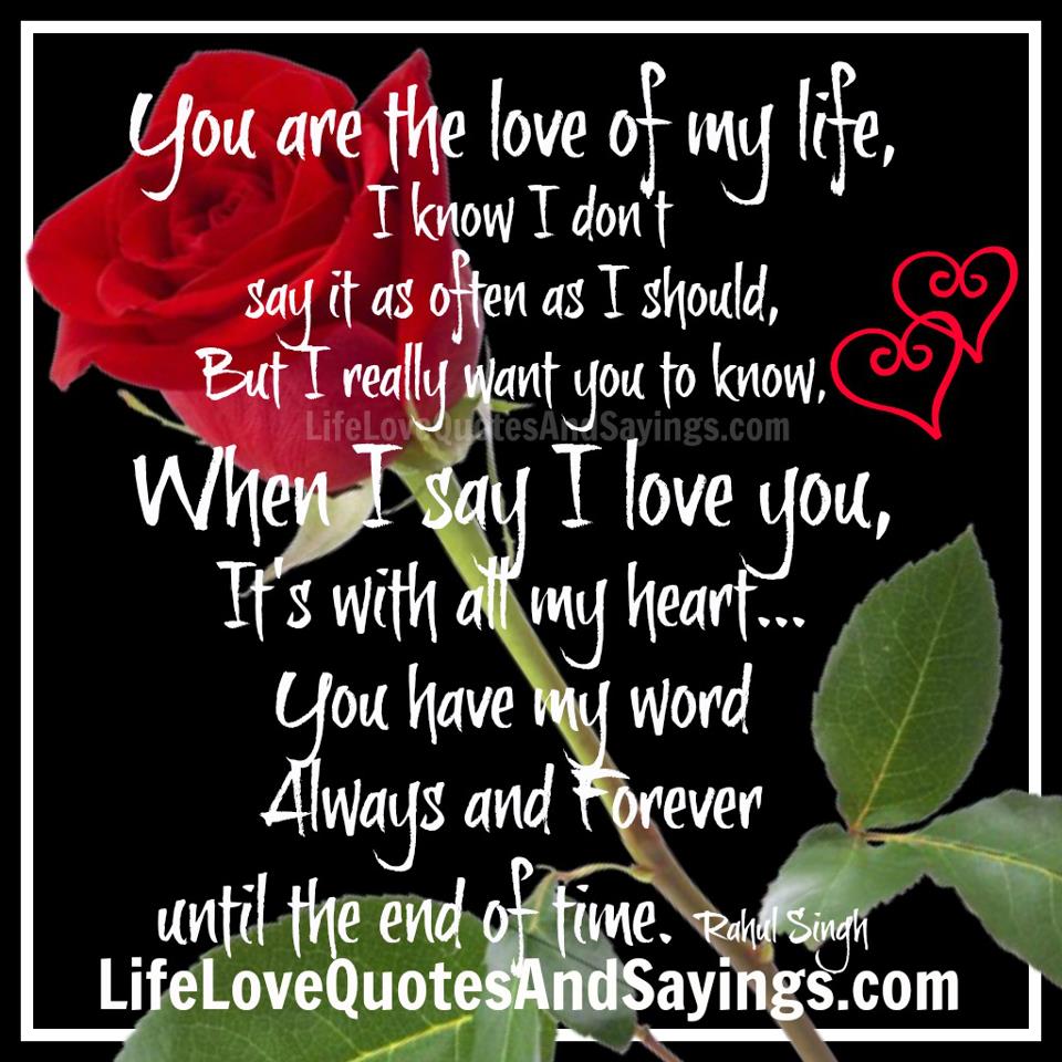 Detail You Are The Love Of My Life Quotes Nomer 30