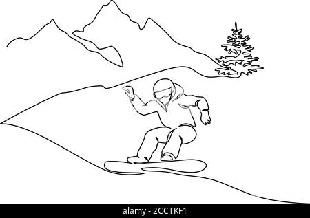 Detail Snowboard Drawings Nomer 38