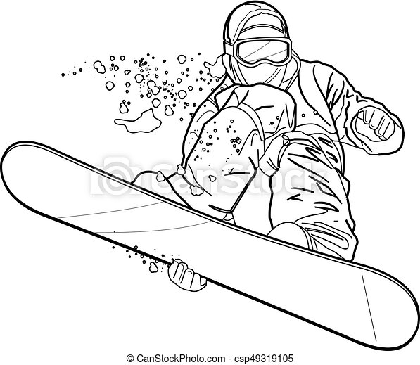 Detail Snowboard Drawings Nomer 5