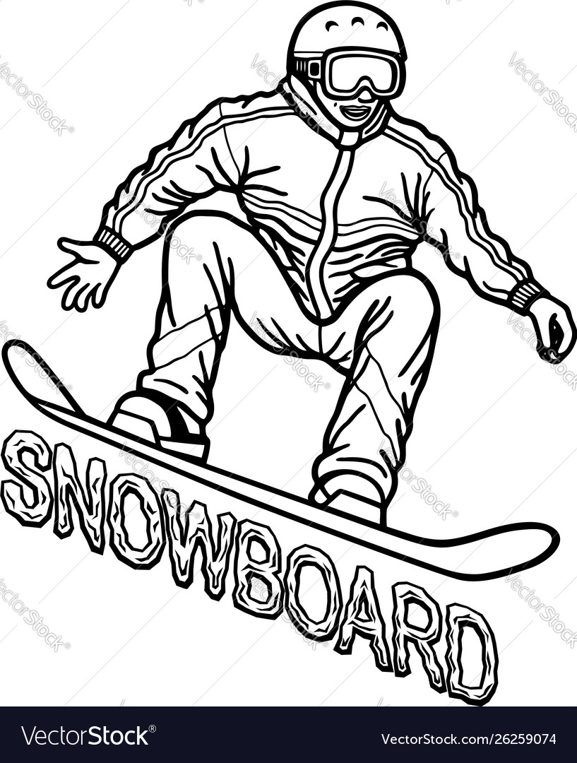 Detail Snowboard Drawings Nomer 46