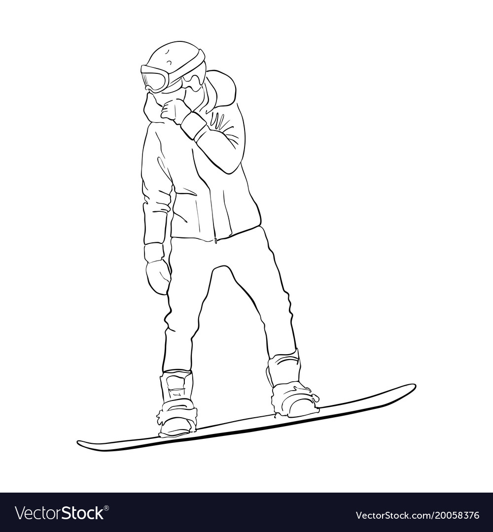 Detail Snowboard Drawings Nomer 7