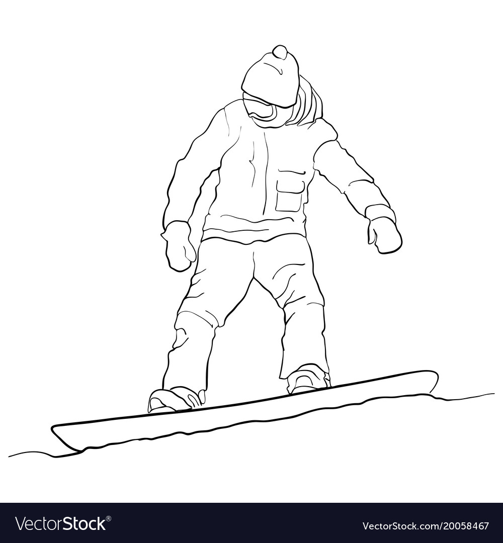 Detail Snowboard Drawings Nomer 8