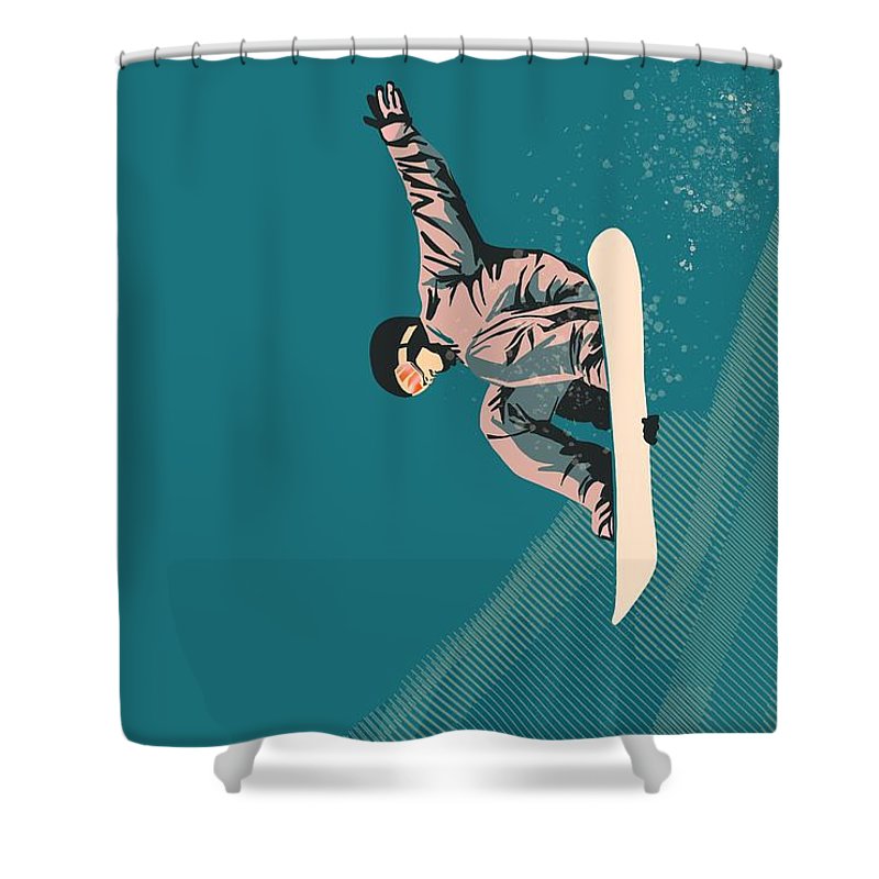 Detail Snowboard Shower Curtain Nomer 14