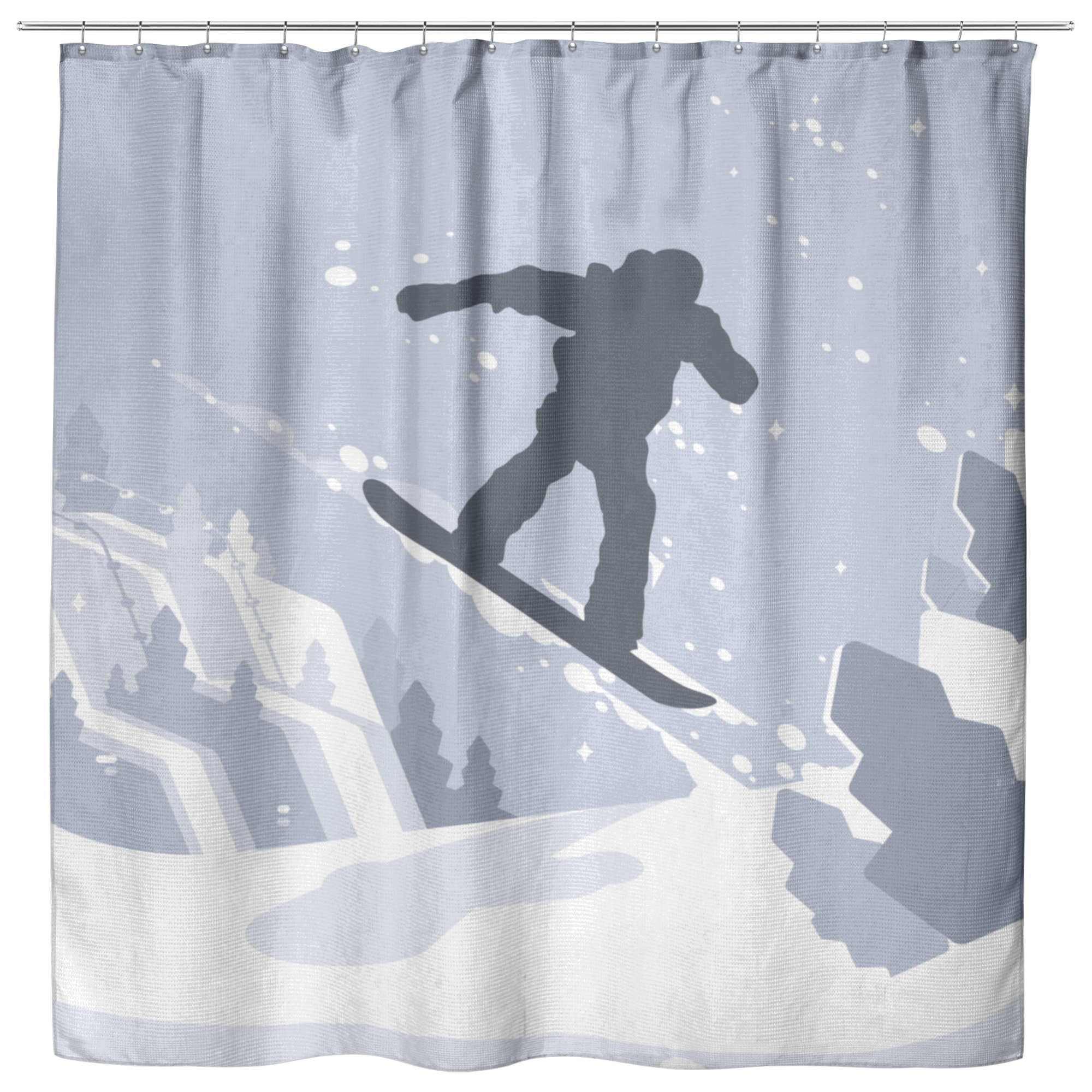 Detail Snowboard Shower Curtain Nomer 39