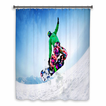 Detail Snowboard Shower Curtain Nomer 57