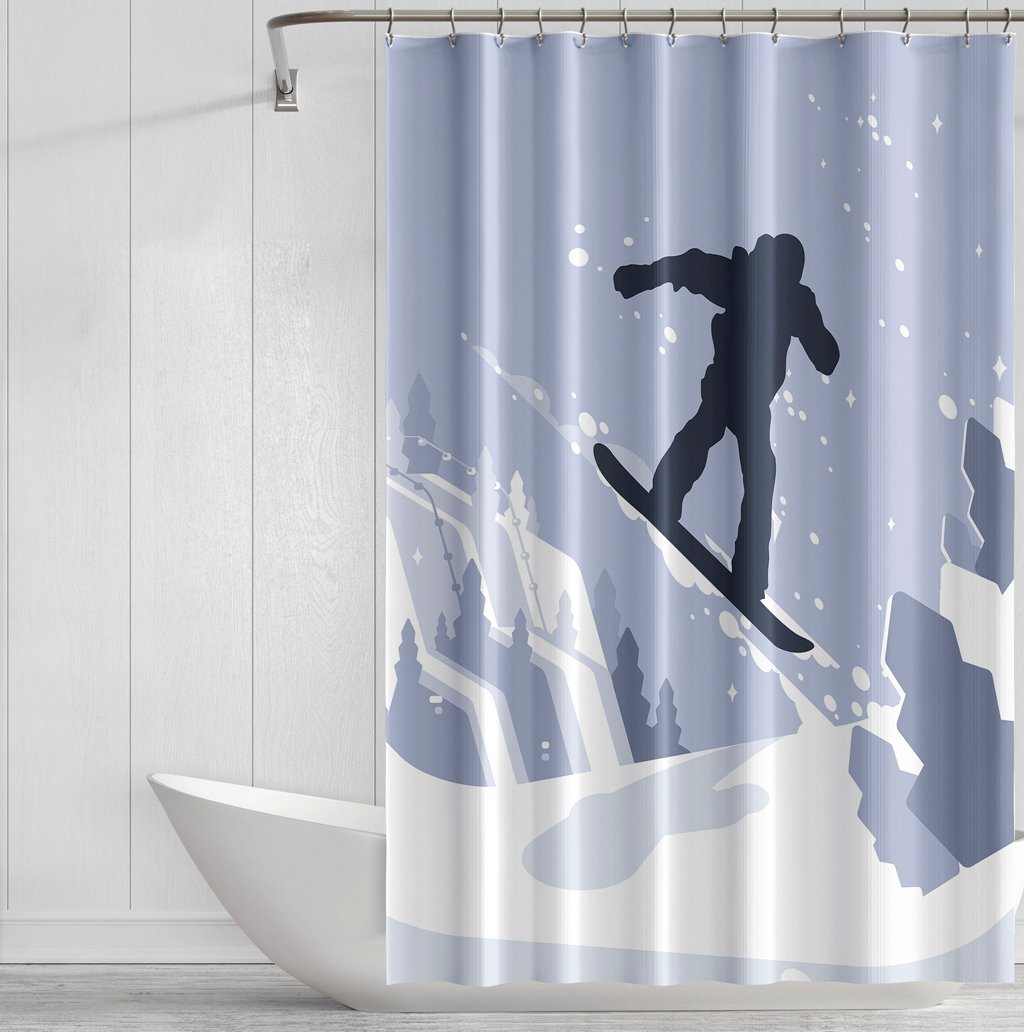 Detail Snowboard Shower Curtain Nomer 9