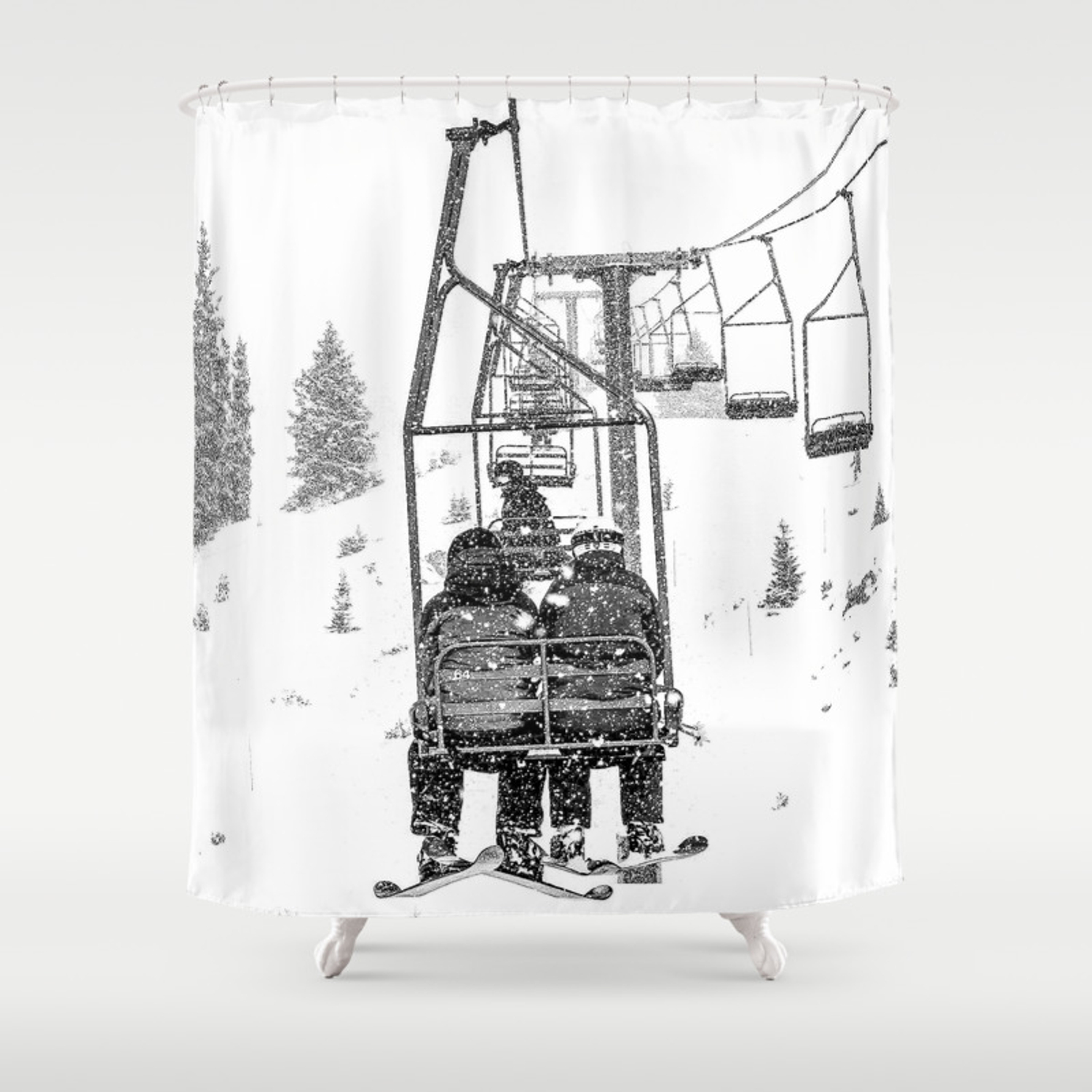 Detail Snowboard Shower Curtain Nomer 10