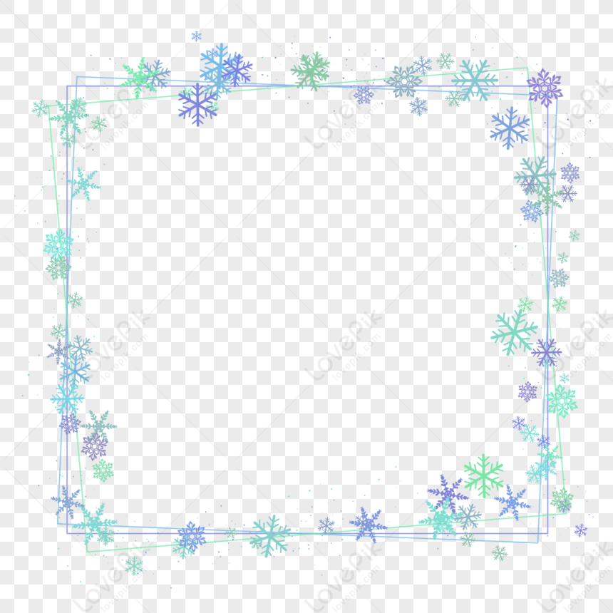 Detail Snowflake Frame Png Nomer 28