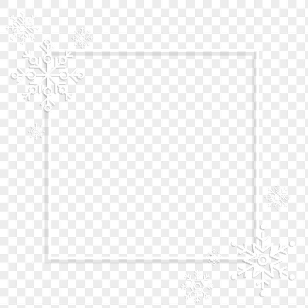 Detail Snowflake Frame Png Nomer 32