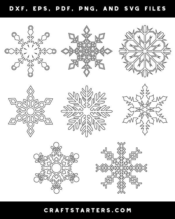 Detail Snowflake Outline Png Nomer 28