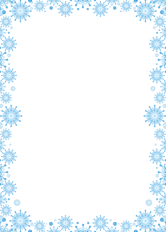 Detail Snowflakes Border Clipart Free Nomer 21