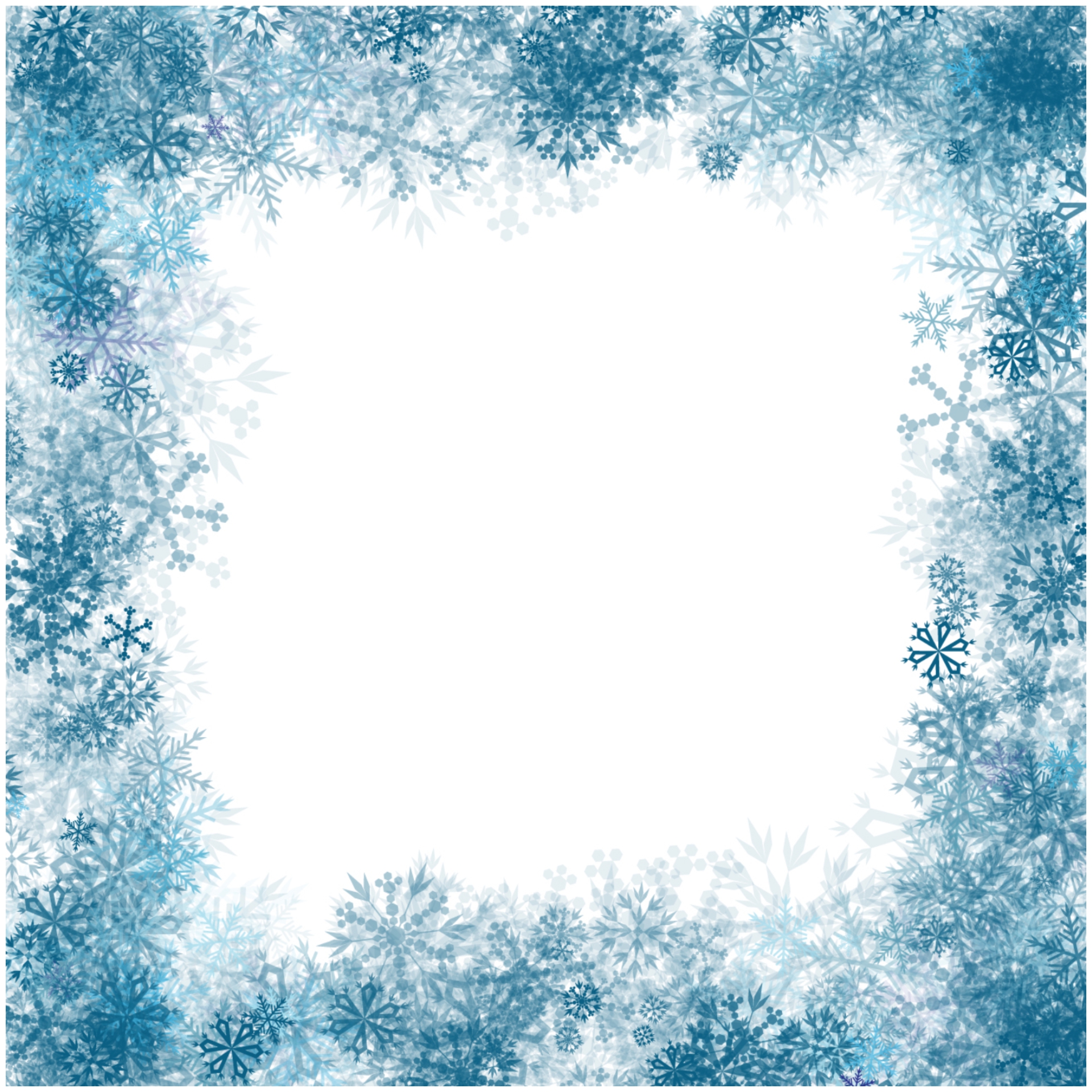 Detail Snowflakes Border Clipart Free Nomer 22