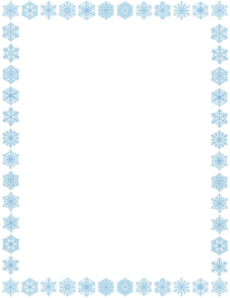 Detail Snowflakes Border Clipart Free Nomer 34