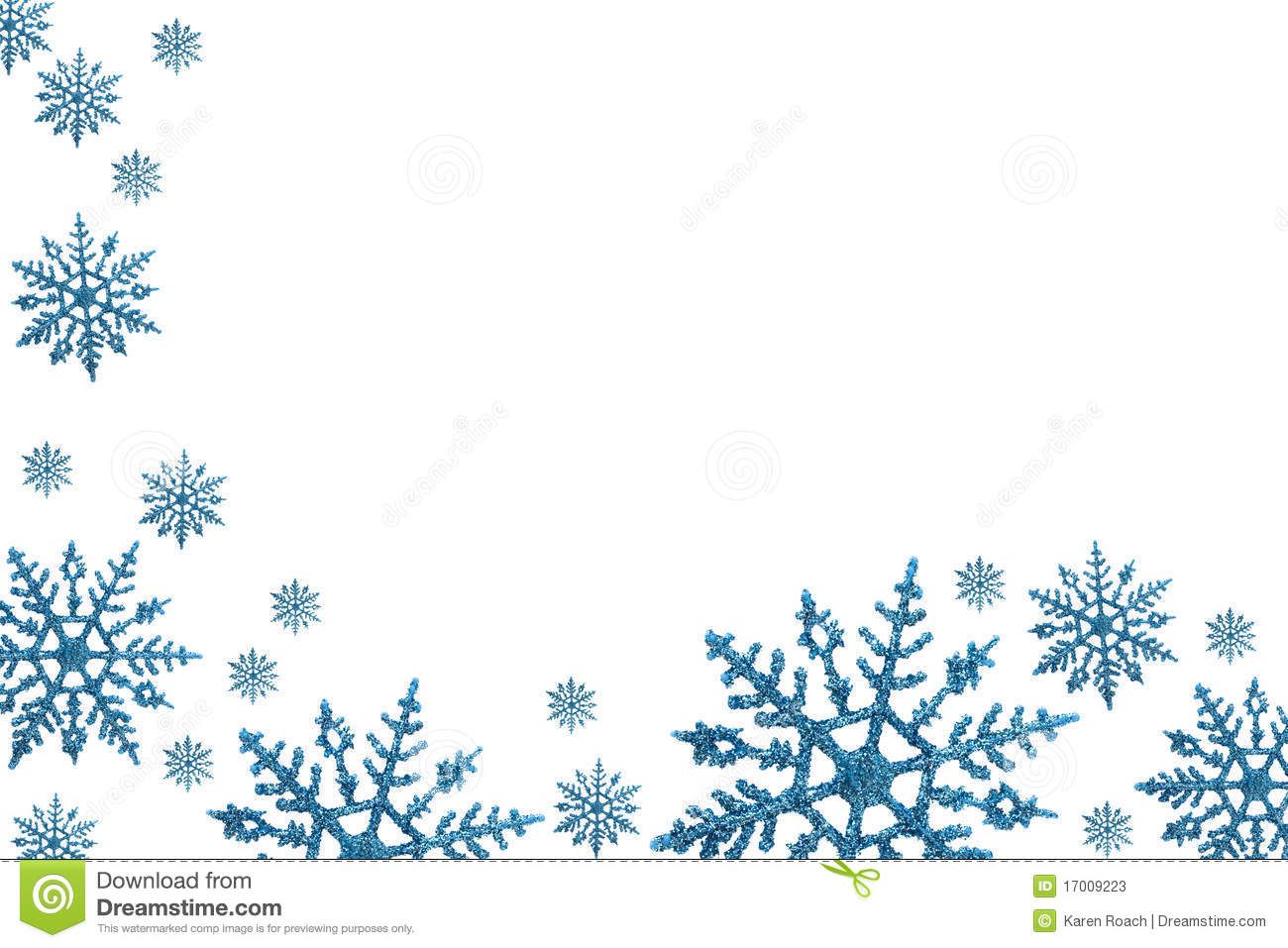 Detail Snowflakes Border Clipart Free Nomer 4