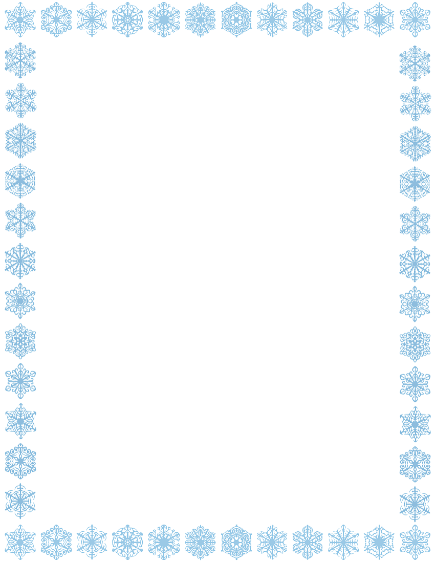 Detail Snowflakes Border Clipart Free Nomer 7