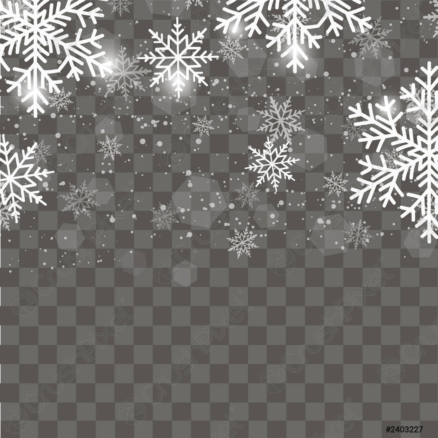 Detail Snowflakes On Transparent Background Nomer 4