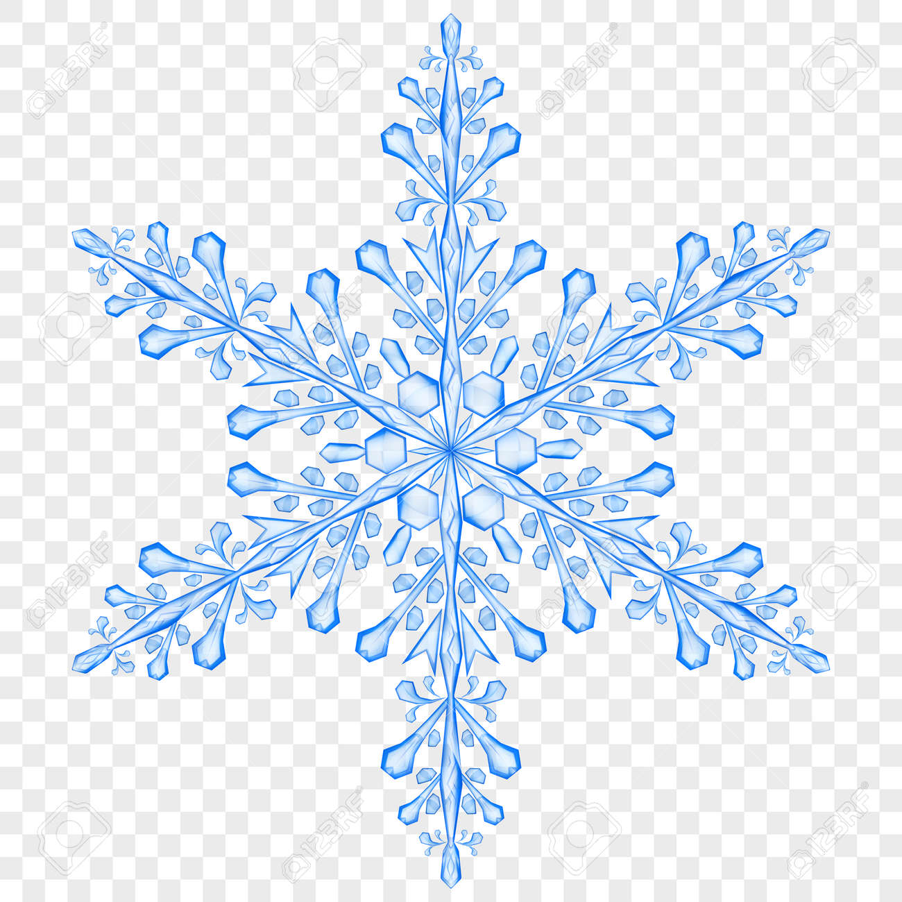 Detail Snowflakes With Transparent Background Nomer 31