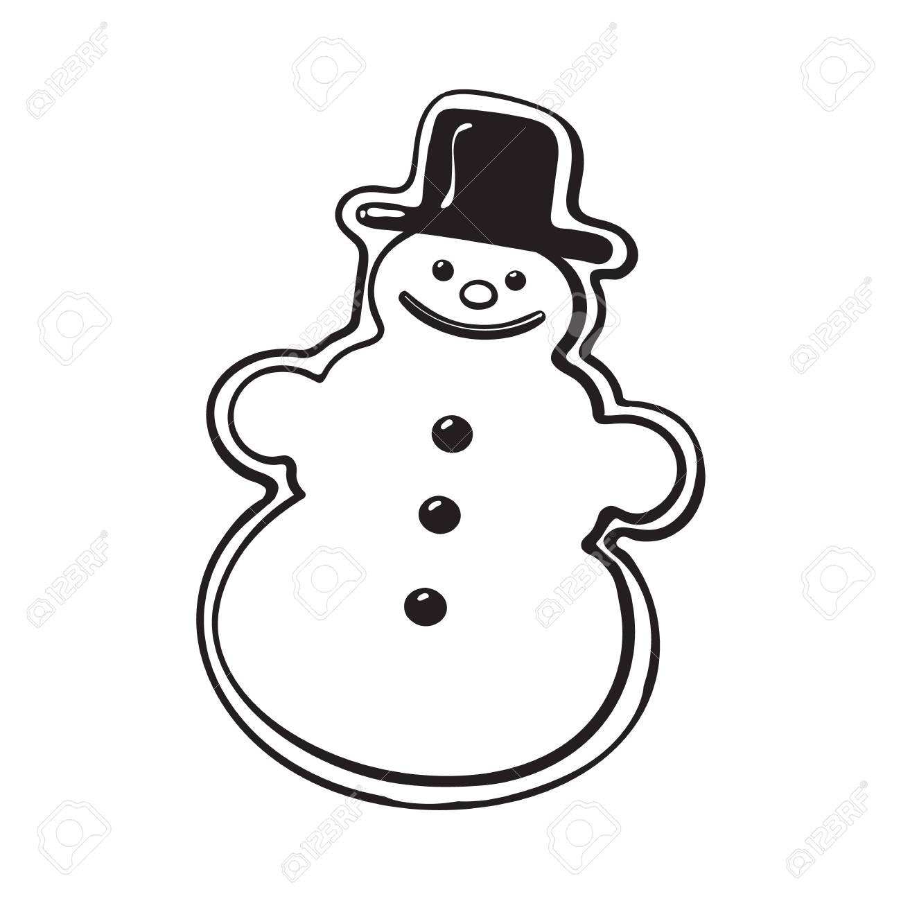 Detail Snowman Cookie Clipart Nomer 24