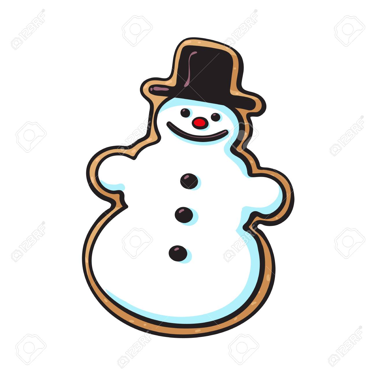 Detail Snowman Cookie Clipart Nomer 5