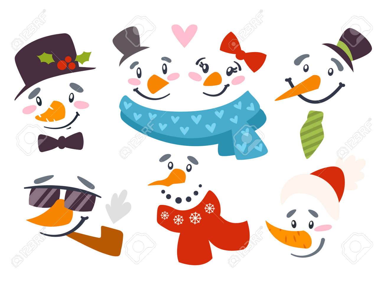 Detail Snowman Face Clipart Free Nomer 44