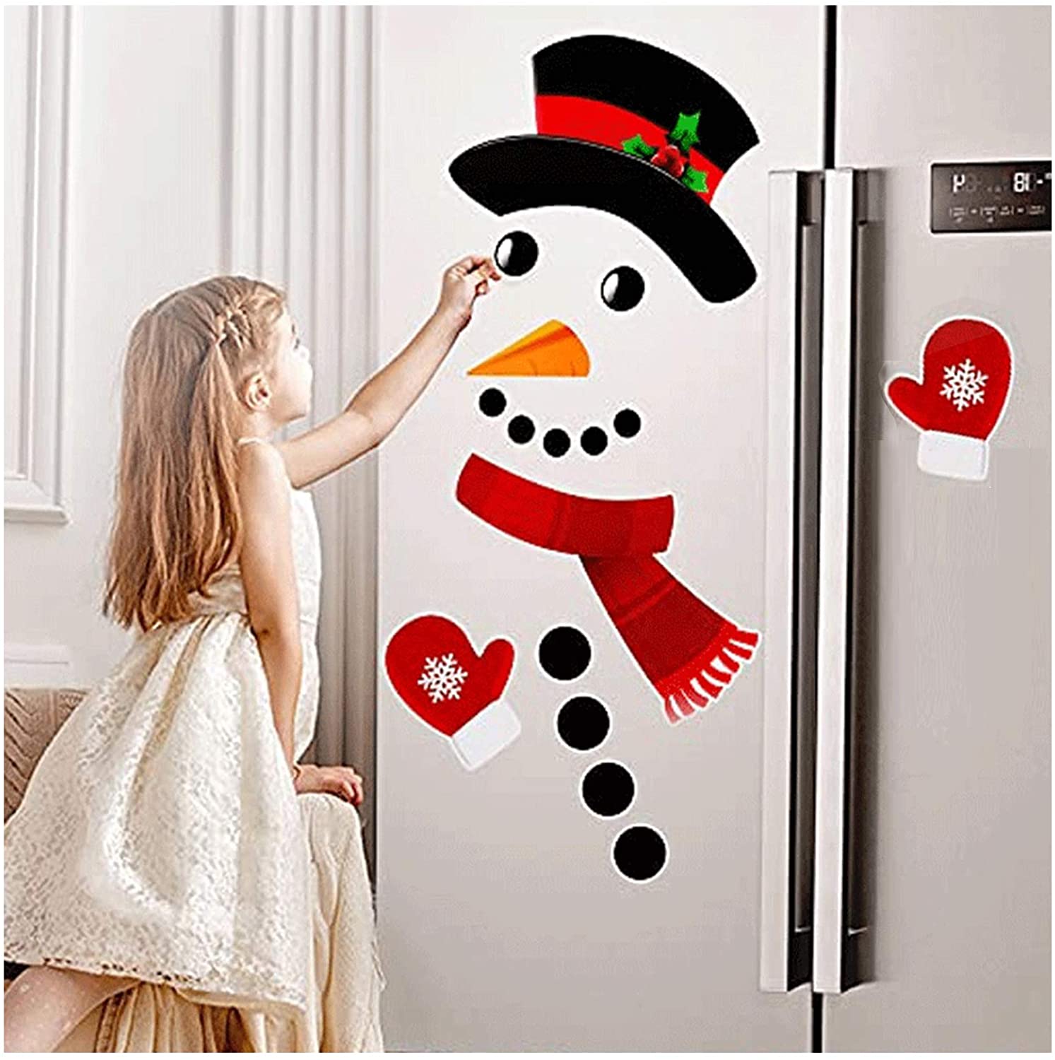 Detail Snowman Refrigerator Magnet Set Nomer 4