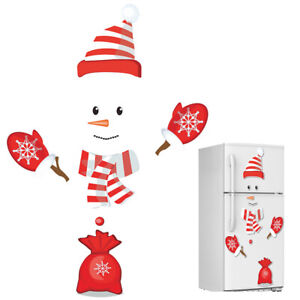 Detail Snowman Refrigerator Magnet Set Nomer 7
