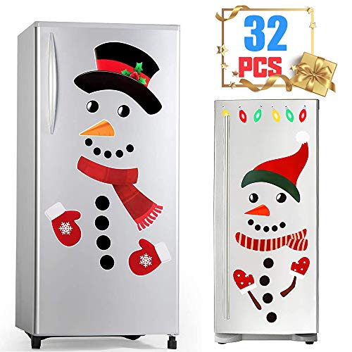 Detail Snowman Refrigerator Magnet Set Nomer 9