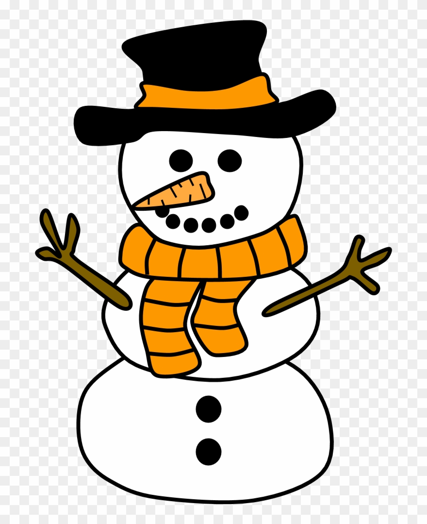 Detail Snowman With Scarf Clipart Nomer 27