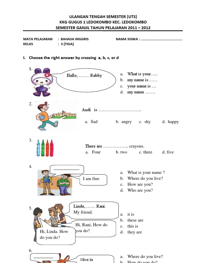 Detail Soal Bahasa Inggris Bergambar Nomer 41