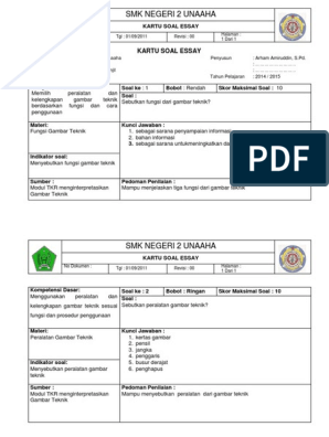 Detail Soal Gambar Teknik Otomotif Nomer 56