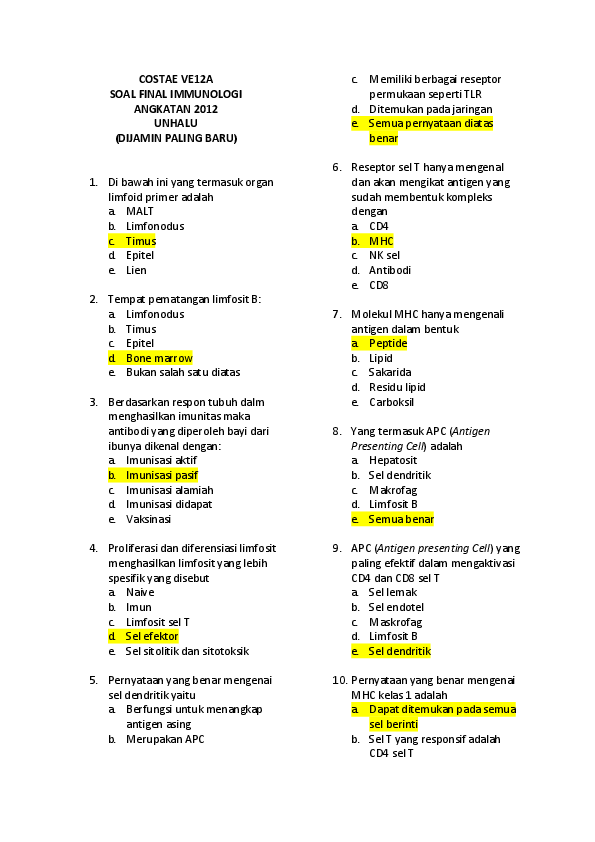 Detail Soal Imunitas Dengan Gambar Nomer 13