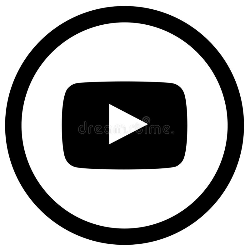 Detail Youtube Logo Black And White Nomer 9