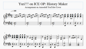 Detail Yuri On Ice Opening Piano Sheet Music Nomer 38