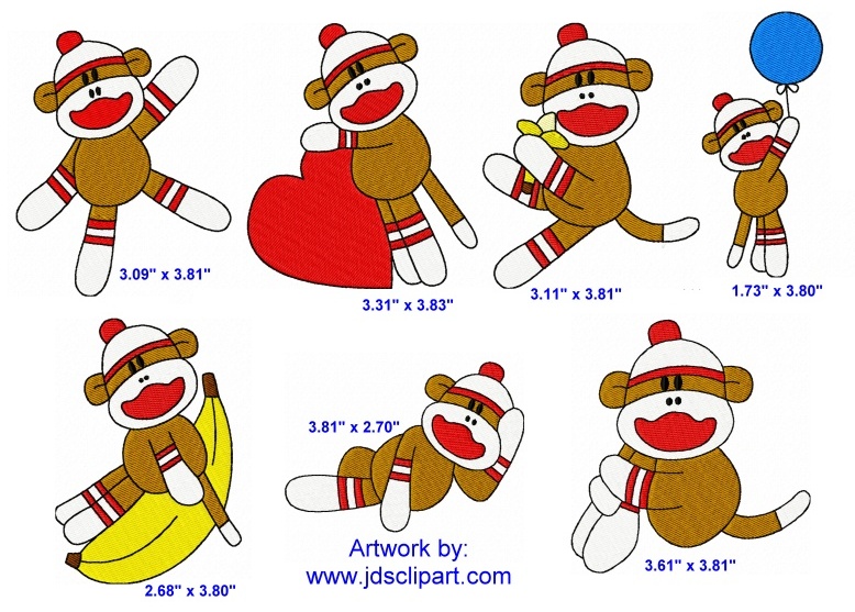 Detail Sock Monkey Clip Art Free Nomer 18