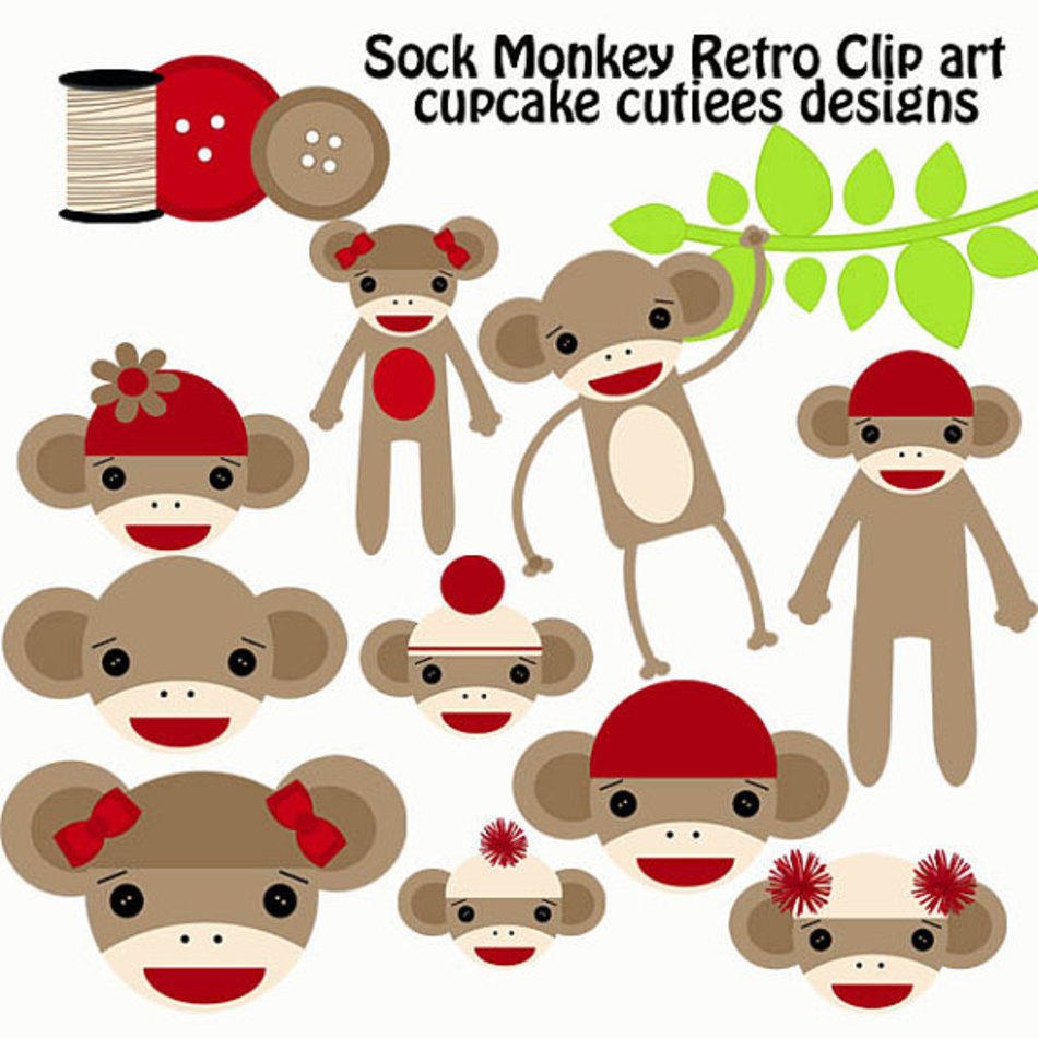 Detail Sock Monkey Clip Art Free Nomer 26