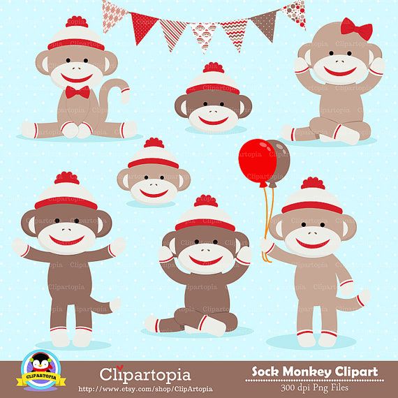 Detail Sock Monkey Clip Art Free Nomer 5