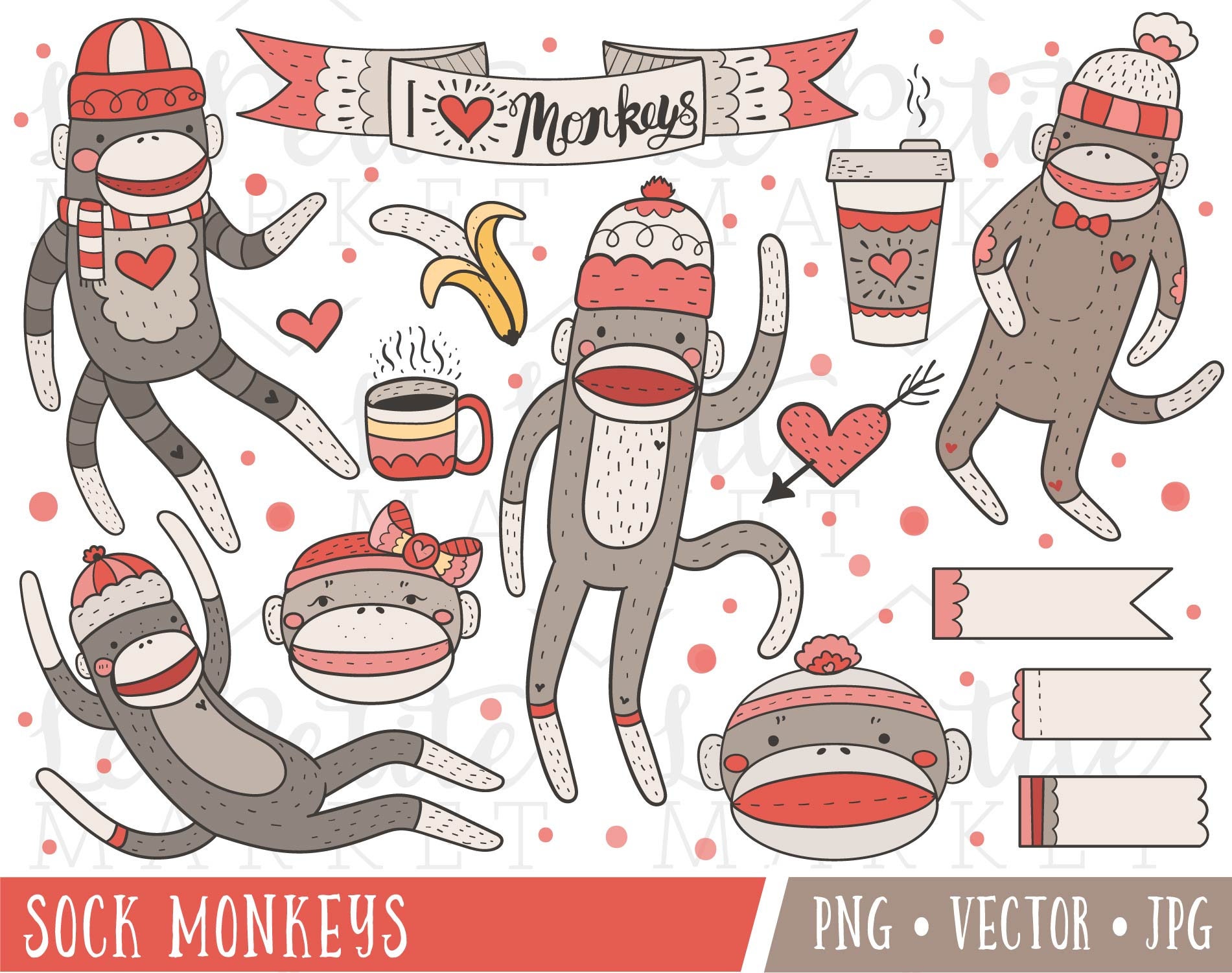 Detail Sock Monkey Clip Art Free Nomer 42