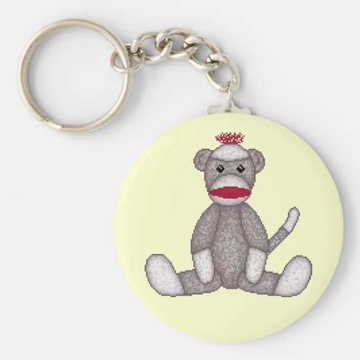Detail Sock Monkey Key Chain Nomer 11