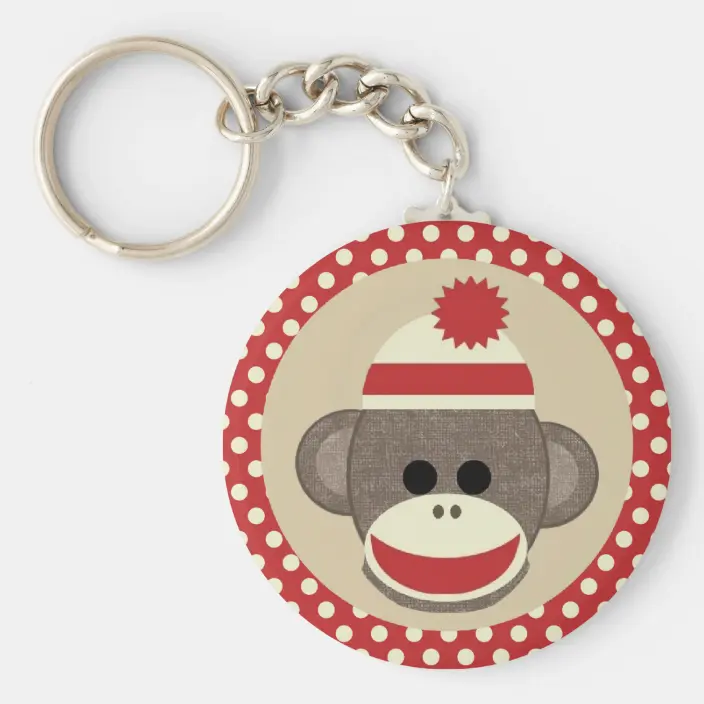 Detail Sock Monkey Keychain Nomer 11