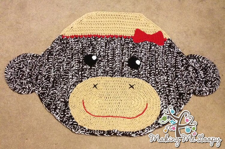 Detail Sock Monkey Rug Nomer 21