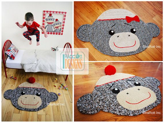 Detail Sock Monkey Rug Nomer 6