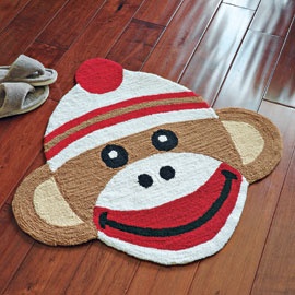 Detail Sock Monkey Rug Nomer 8