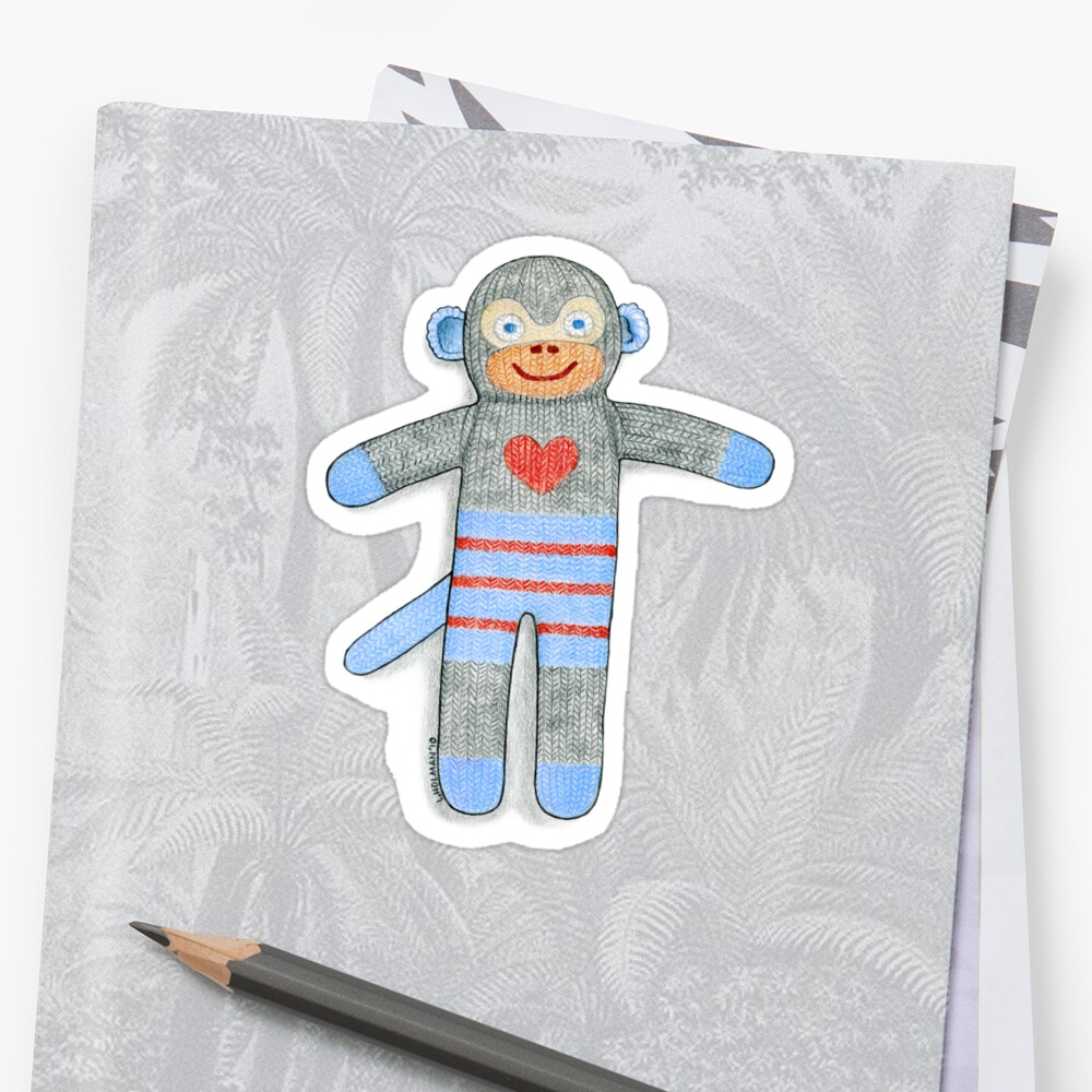 Detail Sock Monkey Stickers Nomer 18
