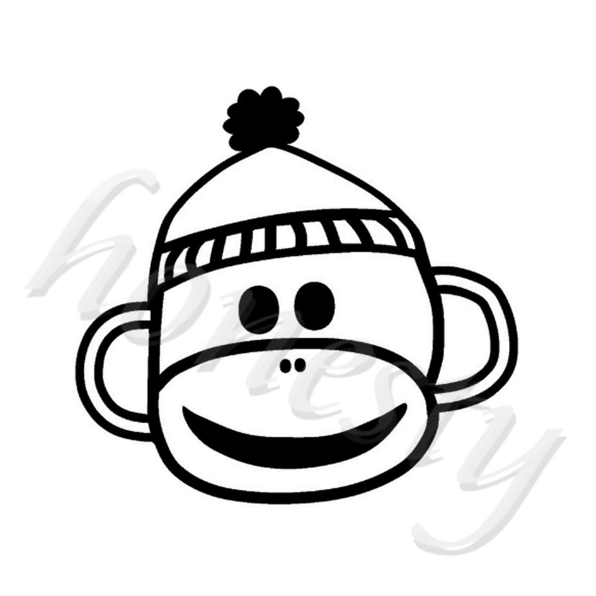 Detail Sock Monkey Stickers Nomer 23