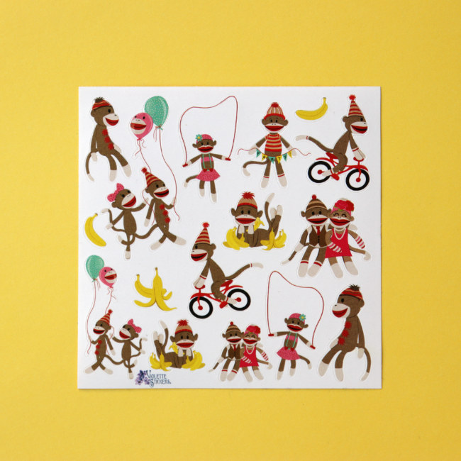 Detail Sock Monkey Stickers Nomer 4