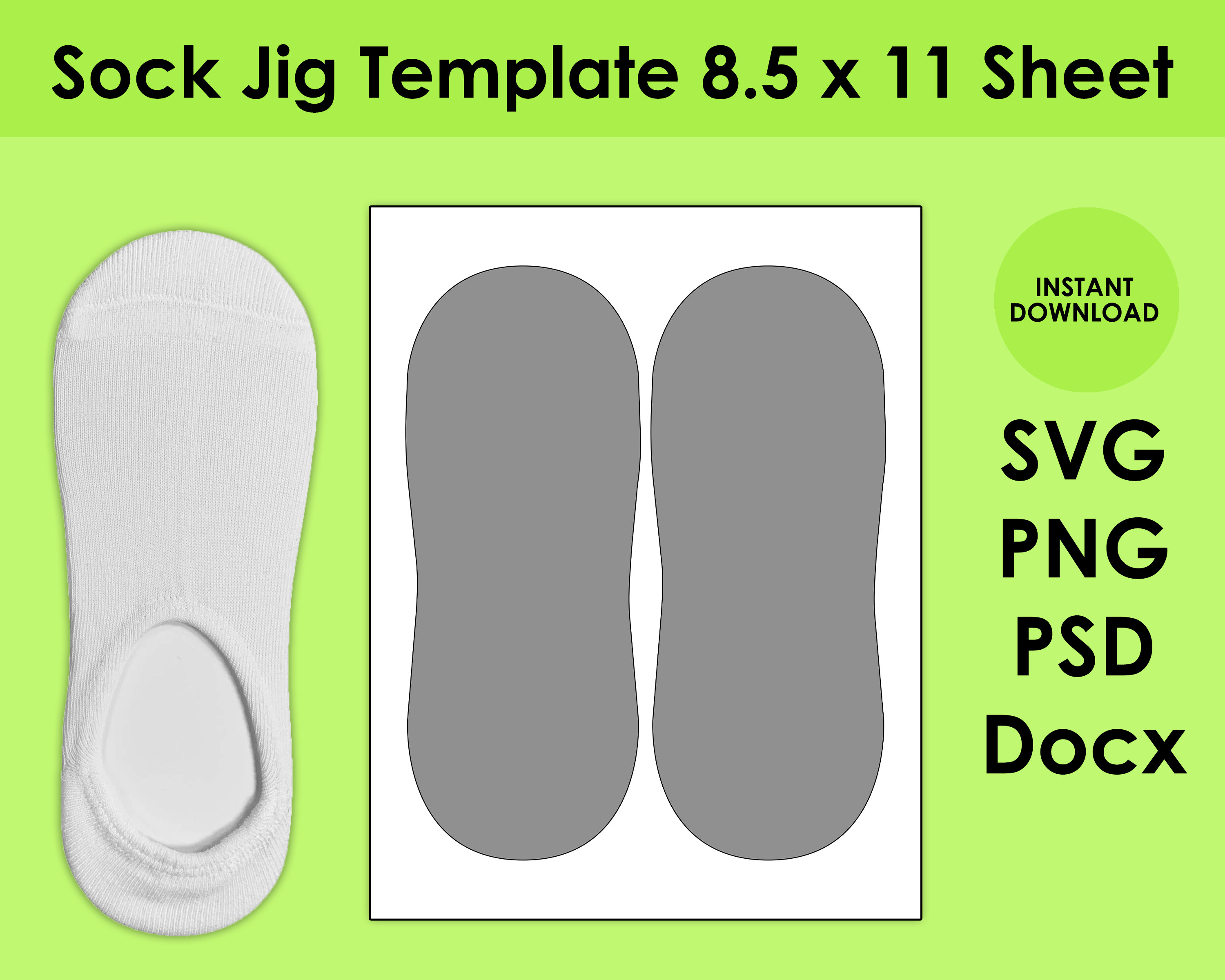 Detail Sock Template Png Nomer 26